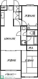 アンディヴェール 3LDKの間取図画像