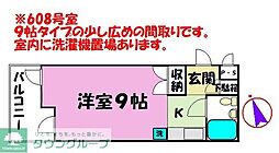 CKすずかけ台 ワンルームの間取図画像