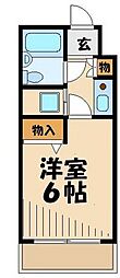 T'sgarden青葉台 1Kの間取図画像