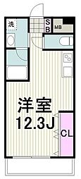 サザンクロス ワンルームの間取図画像