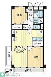 ライオンズマンション宮崎台第3 2LDKの間取図画像