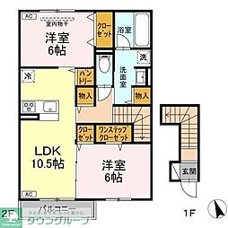 ヘリテージ・S 2LDKの間取図画像