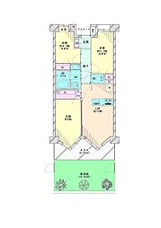 レーベンハイム草加サザンコート 3LDKの間取図画像