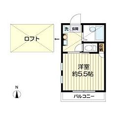 マ・ピエス生田5 1Kの間取図画像