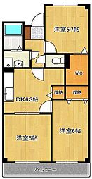 ハイツピュアティ 3DKの間取図画像