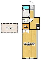 スルム志井駅前 1Kの間取図画像