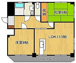 リ・エクラ 2LDKの間取図画像