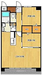 ランドアクシス 2LDKの間取図画像