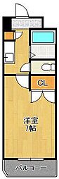 KMマンション北方 1Kの間取図画像