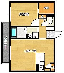メイタイムC 1LDKの間取図画像