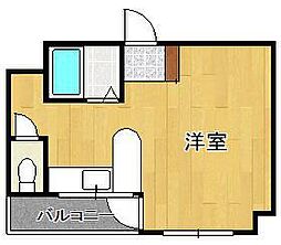 サンシティ城野 ワンルームの間取図画像