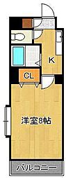 リファレンス嵐山口 1Kの間取図画像