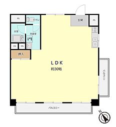 チサンマンション第3博多 ワンルームの間取図画像