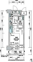 レジディア蒲田V 12階1Kの間取り