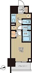 クロスレジデンス蒲田II 12階1Kの間取り
