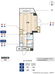 Amavel羽田空港 3階1Kの間取り