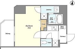 ＬａＤｏｕｃｅｕｒ大森山王 5階1Kの間取り