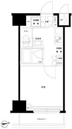 ルーブル羽田西 4階1Kの間取り