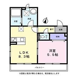 Ｋ’ｓハウス 1階1LDKの間取り
