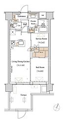 ブランシエスタ西馬込 1階2LDKの間取り