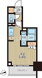 クロスレジデンス蒲田II 5階ワンルームの間取り