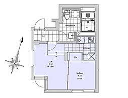 ＳＯＵ西小山 1階1LDKの間取り