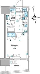 ルフォンプログレ品川大井 9階1Kの間取り