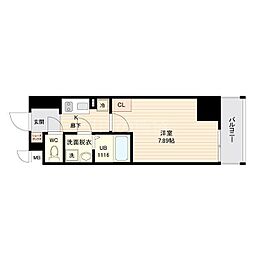 オープンブルーム品川南大井 1Kの間取図画像
