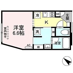 グランテージ西小山 ワンルームの間取図画像