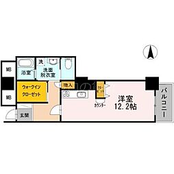 品川シーサイドビュータワー2 ワンルームの間取図画像