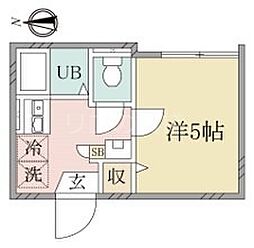 Lilas Terrace西糀谷 1Kの間取図画像