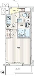 ルーブル本羽田 1Kの間取図画像