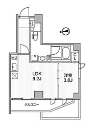 Lighthouse中馬込 1LDKの間取図画像
