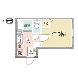 Lilas Terrace西糀谷 1Kの間取図画像