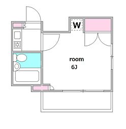 クレッセント蒲田 1Kの間取図画像
