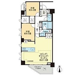 ライオンズ蒲田レジデンス 2LDKの間取図画像