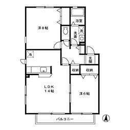 シェソワ久が原 2LDKの間取図画像