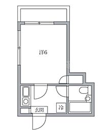 豊強ビル 1Kの間取図画像