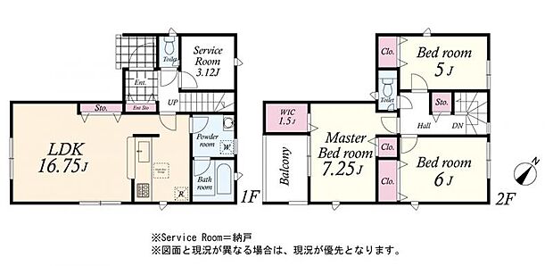 間取り図 3SLDK(S=納戸)