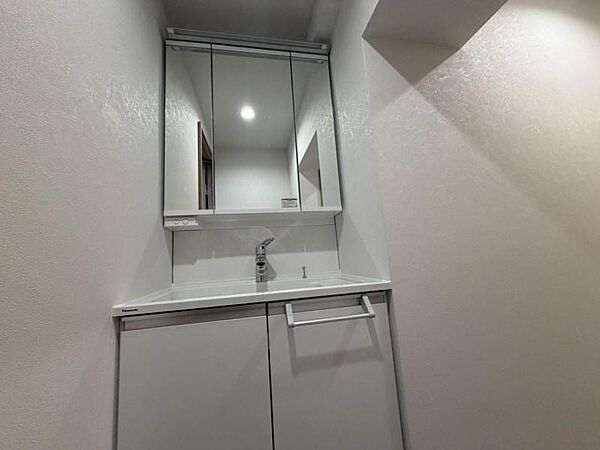 使い勝手の良い洗面台で、朝の準備もスムーズにこなせます。