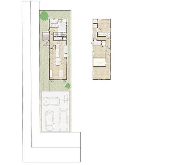 建物プラン例（区画F）建物価格2450万円、建物面積94.43m2