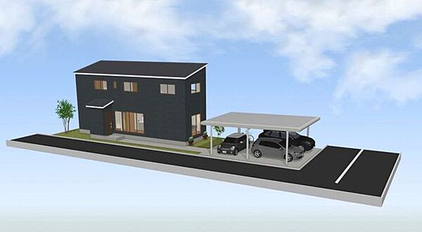 建物プラン例（区画F）建物価格2450万円、建物面積94.43m2※パースにつきイメージとなります、実際の建物・標準仕様及び建物とは異なる可能性がございます。予めご了承下さい。