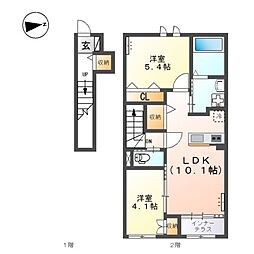 間取図画像 2LDK