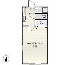 マリーンハイツ 1階1Kの間取り
