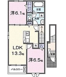 ディオピーノIII 2LDKの間取図画像
