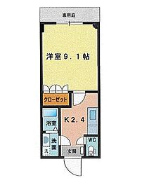 サンパティオ 1Kの間取図画像