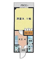 サンパティオ 1Kの間取図画像
