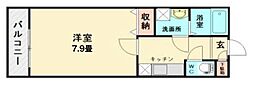 ライラック町田 1Kの間取図画像