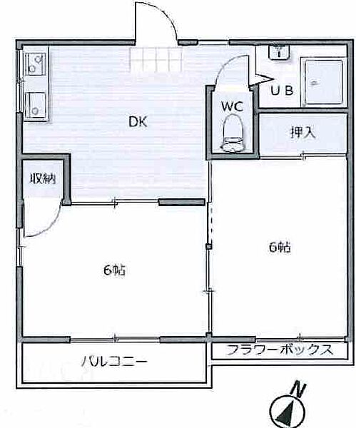 兵庫県神戸市垂水区五色山7丁目(賃貸アパート2DK・2階・36.54㎡)の写真 その2
