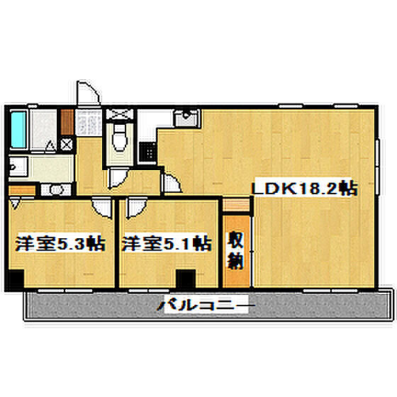 兵庫県明石市魚住町清水(賃貸マンション2LDK・1階・59.61㎡)の写真 その3